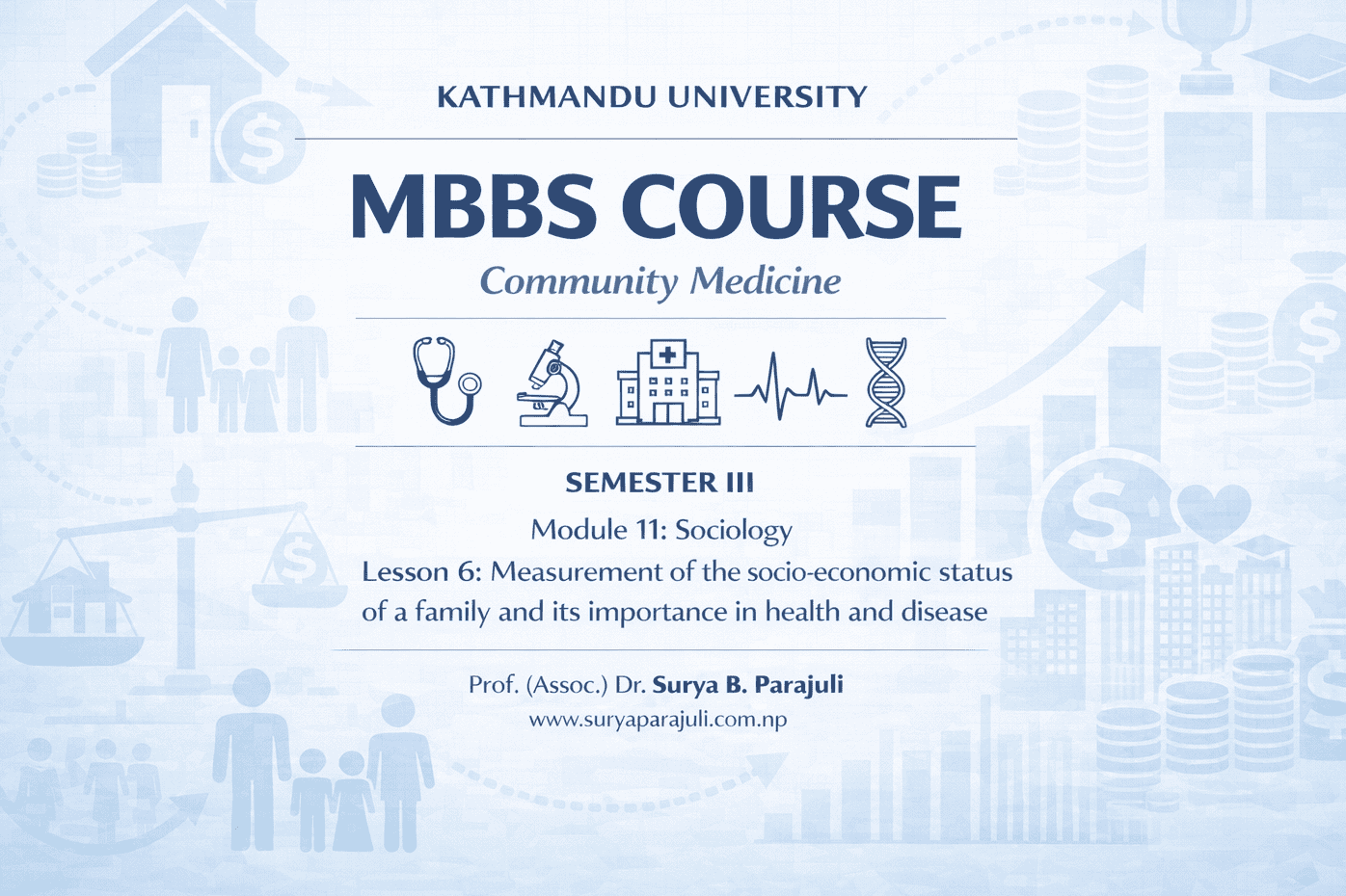 Measurement of the socio-economic status of a family and its importance in health and disease